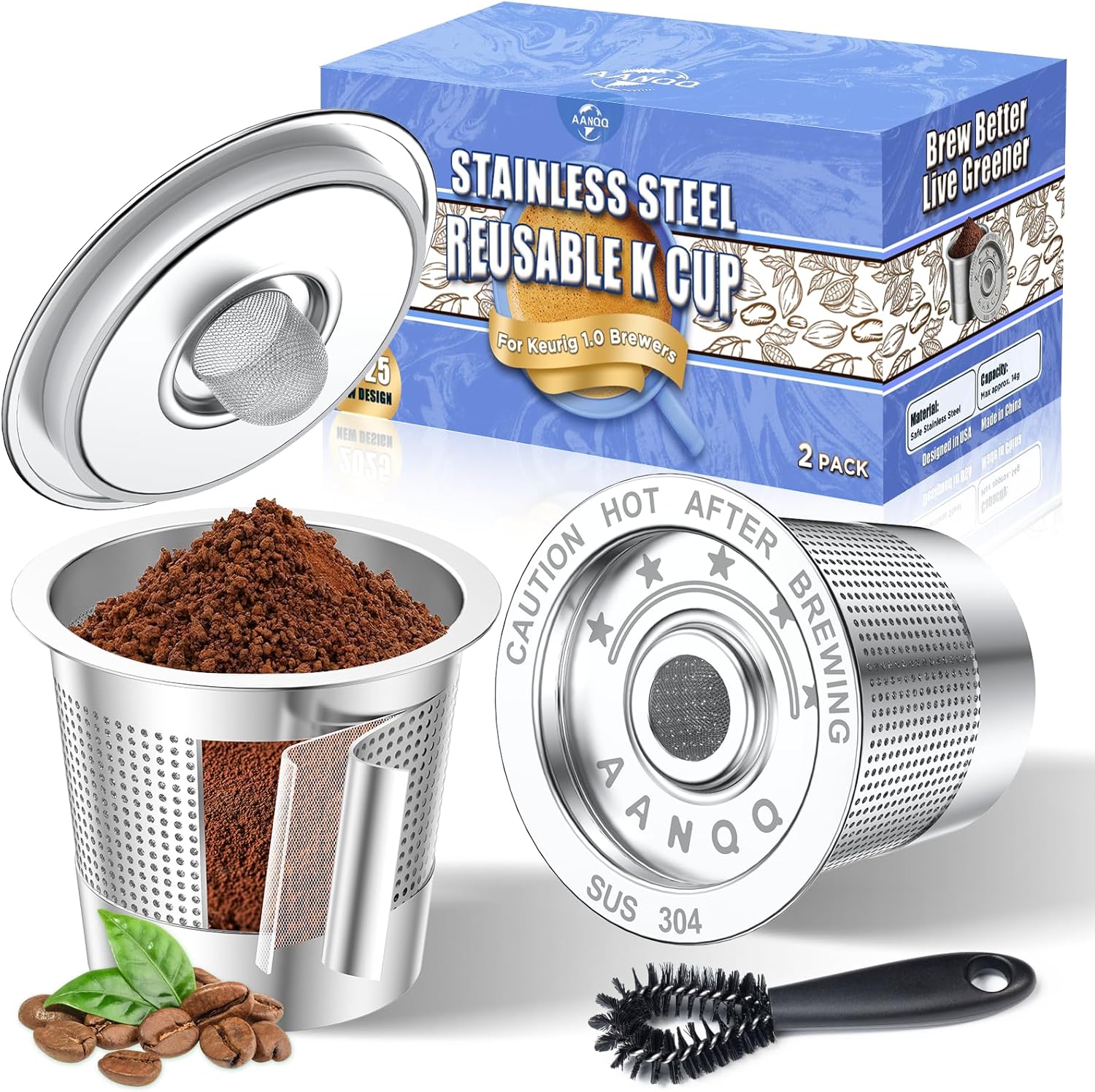 Upgraded Dual-Layer Mesh Stainless Steel K Cup