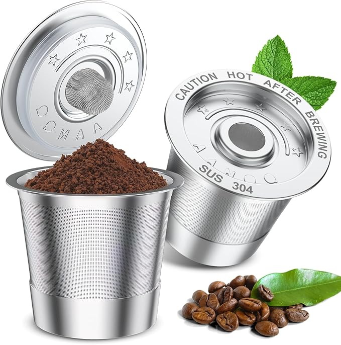 Reusable K Cup Coffee Pods for Keurig 1.0: Stainless Steel Refillable K Cup - Reusable Coffee Filter for Keurig 1.0 Coffee Maker, Permanent, Eco-Friendly, BPA-Free