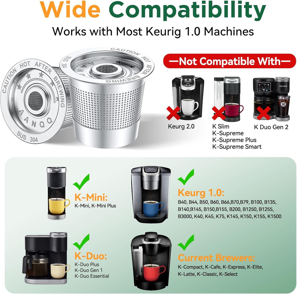Upgraded Dual-Layer Mesh Stainless Steel K Cup