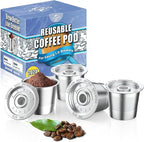 Reusable K Cup Coffee Pods for Keurig 1.0: Stainless Steel Refillable K Cup - Reusable Coffee Filter for Keurig 1.0 Coffee Maker, Permanent, Eco-Friendly, BPA-Free