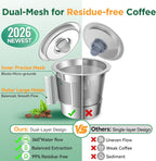 Upgraded Dual-Layer Mesh Stainless Steel K Cup