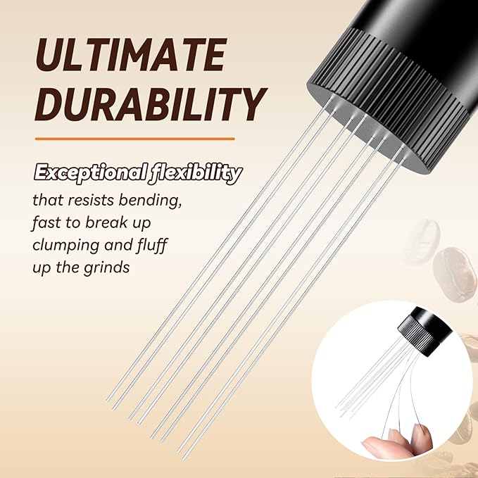 WDT Tool Espresso, Espresso Distribution Tool: 10 x 0.35mm Stainless Steel Espresso Needles with Extra 10 for Espresso Stirrer
