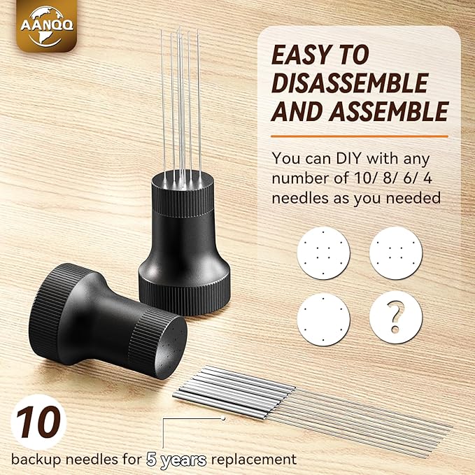 WDT Tool Espresso, Espresso Distribution Tool: 10 x 0.35mm Stainless Steel Espresso Needles with Extra 10 for Espresso Stirrer