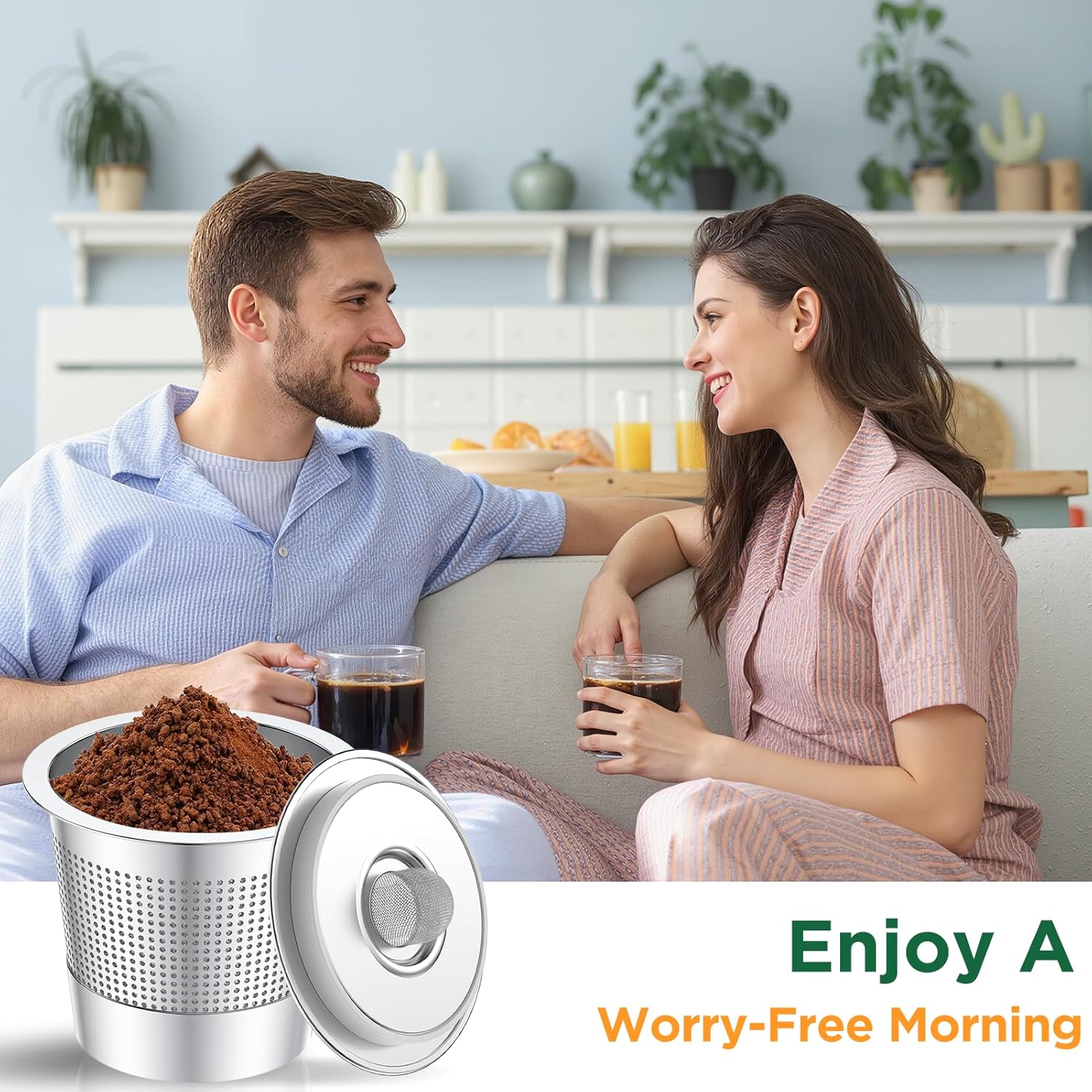 Upgraded Dual-Layer Mesh Stainless Steel K Cup