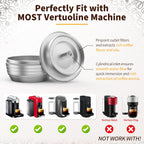 Refillable Coffee Capsules for VertuoLine Machine, VertuoPlus, 2024 Light-weight Healthy Reusable Vertuo Capsules
