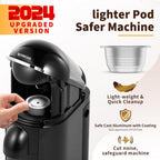 Refillable Coffee Capsules for VertuoLine Machine, VertuoPlus, 2024 Light-weight Healthy Reusable Vertuo Capsules
