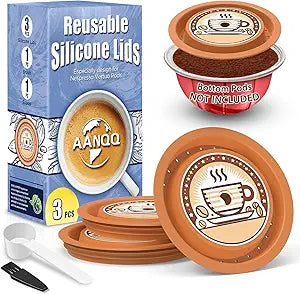 6pcs Food Grade Silicone Caps for Any Sizes of Reusable Nespresso Vertuo Pod Refillable Vertuo Capsule