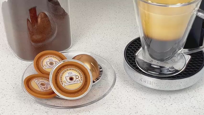 6pcs Food Grade Silicone Caps for Any Sizes of Reusable Nespresso Vertuo Pod Refillable Vertuo Capsule